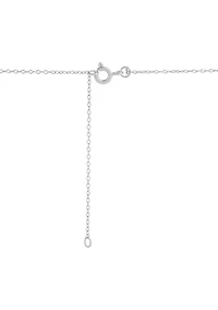  1/5 ct. t.w. Lab Grown Diamond Pendant with 18" Cable Chain in Sterling Silver