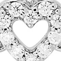1/10 ct. t.w. Lab Grown Diamond Cross Pendant with 18" Cable Chain in Sterling Silver