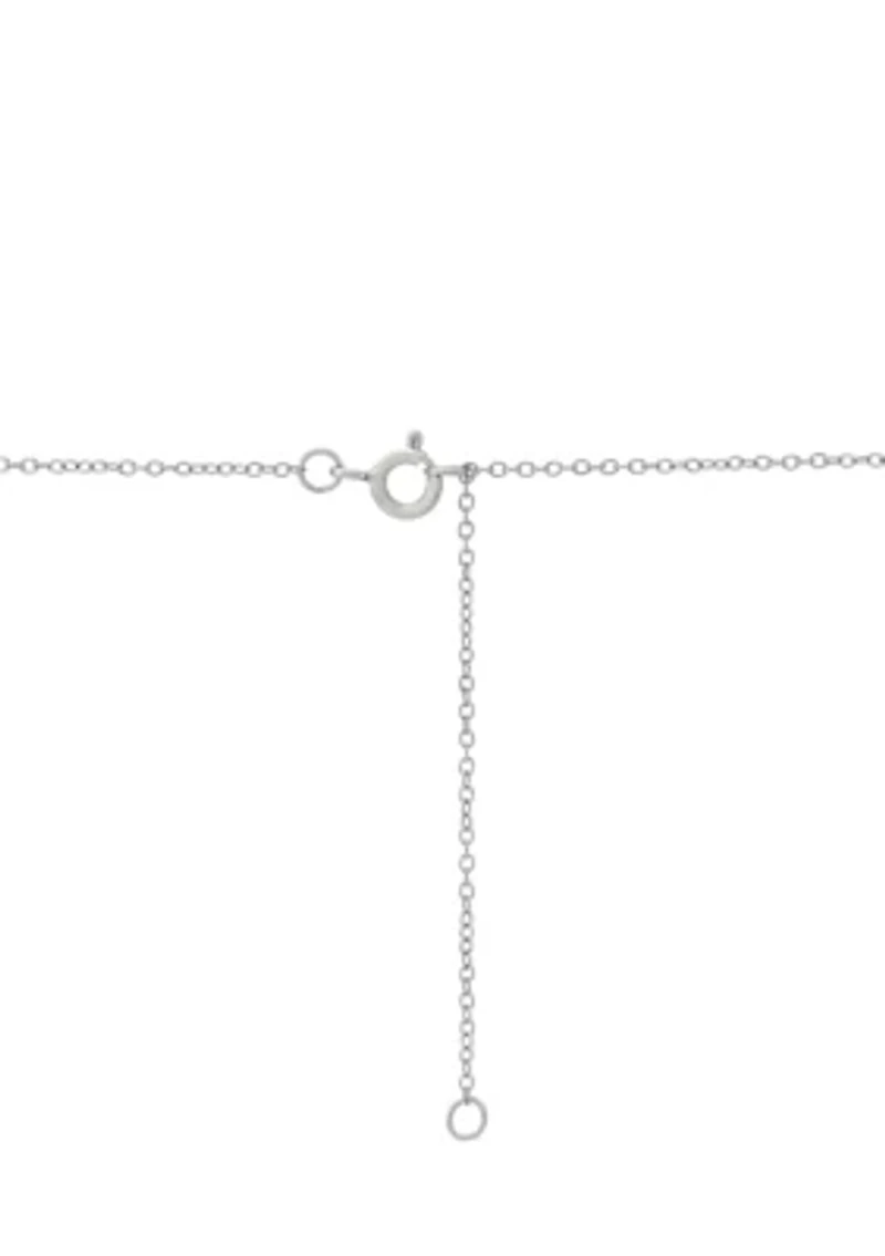 1/8 ct. t.w. Lab Grown Diamond Dog Foot Pendant Necklace with 18" Cable Chain in Sterling Silver
