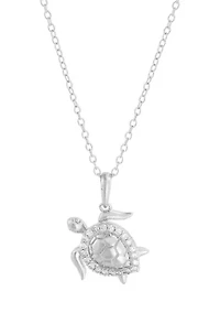  1/8 ct. t.w. Lab Grown Diamond Pendant with 18" Cable Chain in Sterling Silver