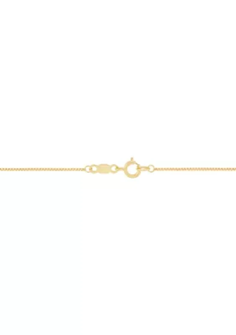 3/4 ct. t.w. Lab Grown Diamond Pendant with 18" Box Chain in 10K Yellow Gold