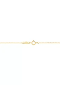 3/4 ct. t.w. Lab Grown Diamond Pendant with 18" Box Chain in 10K Yellow Gold