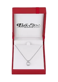 3/4 ct. t.w. Lab Grown Diamond Pendant with 18" Box Chain in 10K White Gold