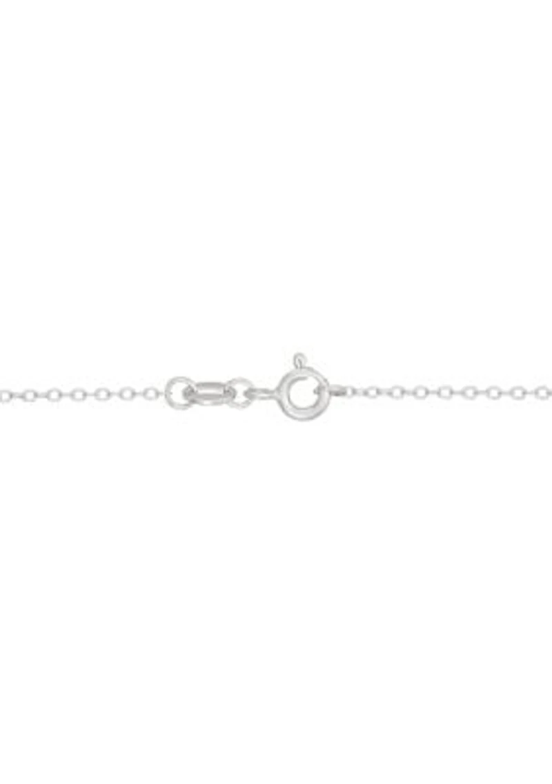 1/ ct. t.w. Lab Grown Diamond Heart Pendant with 18" Rope Chain in Sterling Silver