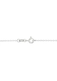1/ ct. t.w. Lab Grown Diamond Heart Pendant with 18" Rope Chain in Sterling Silver