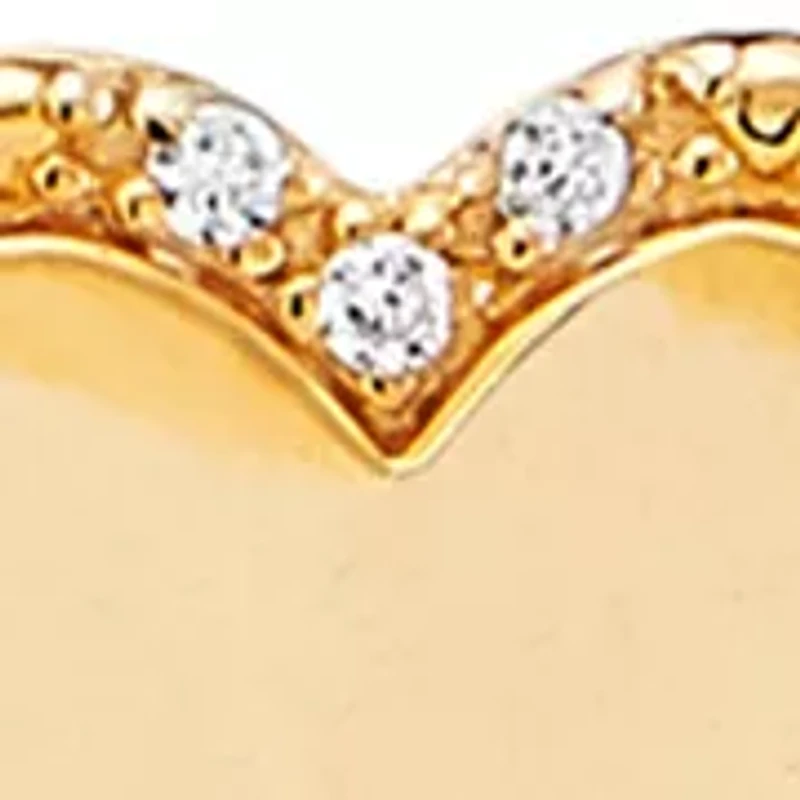 1/10 ct. t.w. Diamond Heart Necklace in 14K Yellow Gold