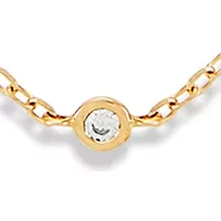 1/10 ct. t.w. Diamond Station Necklace in 14K Yellow Gold