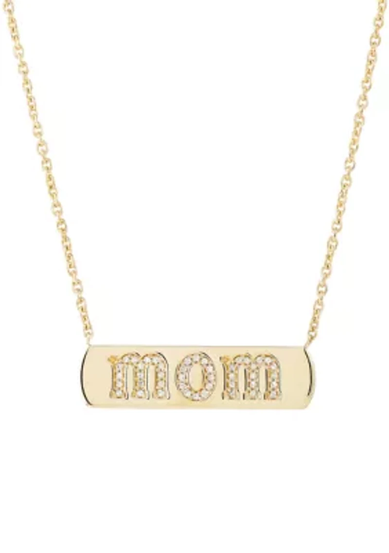 1/10 ct. t.w. Diamond Mom Necklace in 14K Yellow Gold