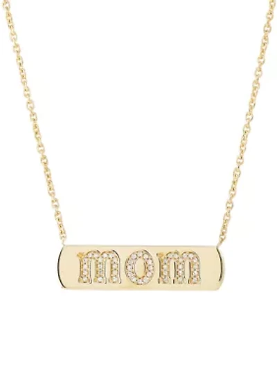 1/10 ct. t.w. Diamond Mom Necklace in 14K Yellow Gold