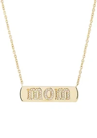1/10 ct. t.w. Diamond Mom Necklace in 14K Yellow Gold