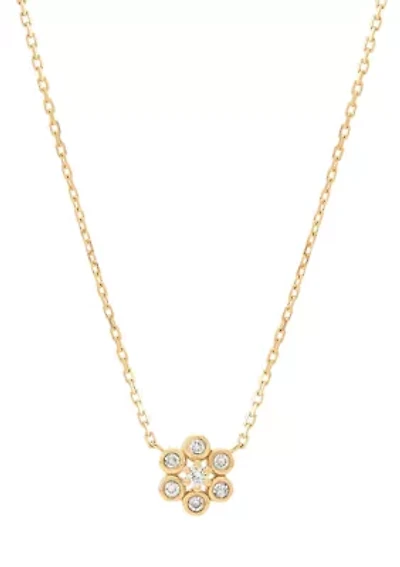 1/10 ct. t.w. Diamond Pendant Necklace in 10K Yellow Gold