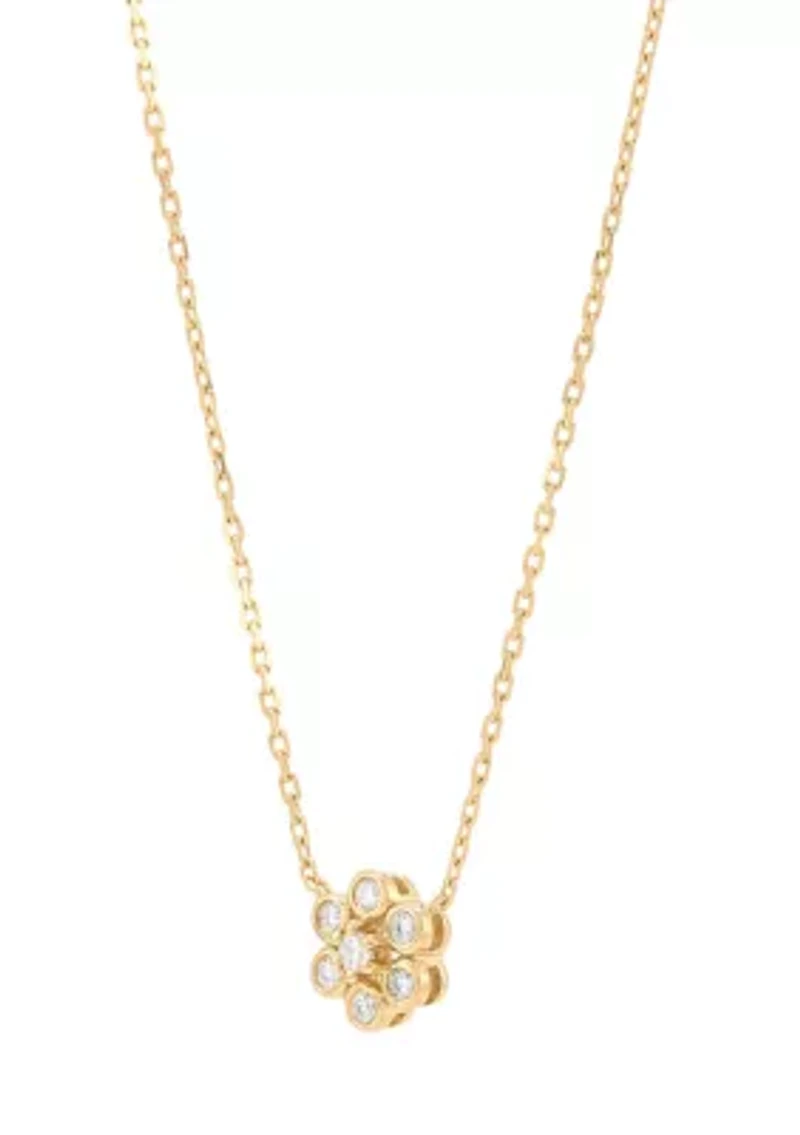 1/10 ct. t.w. Diamond Pendant Necklace in 10K Yellow Gold