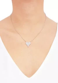 1/2 ct. t.w. Diamond Heart Necklace in Sterling Silver