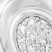 1/10 ct. t.w. Diamond Interlock Heart Necklace in Sterling Silver