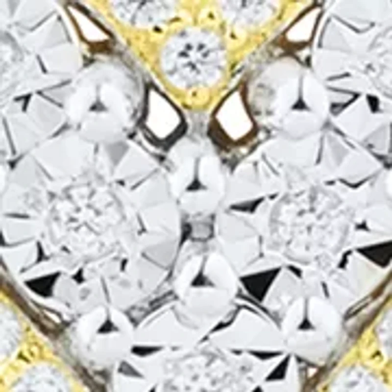 1/10 ct. t.w. Diamond Heart Necklace in Gold Over Sterling Silver