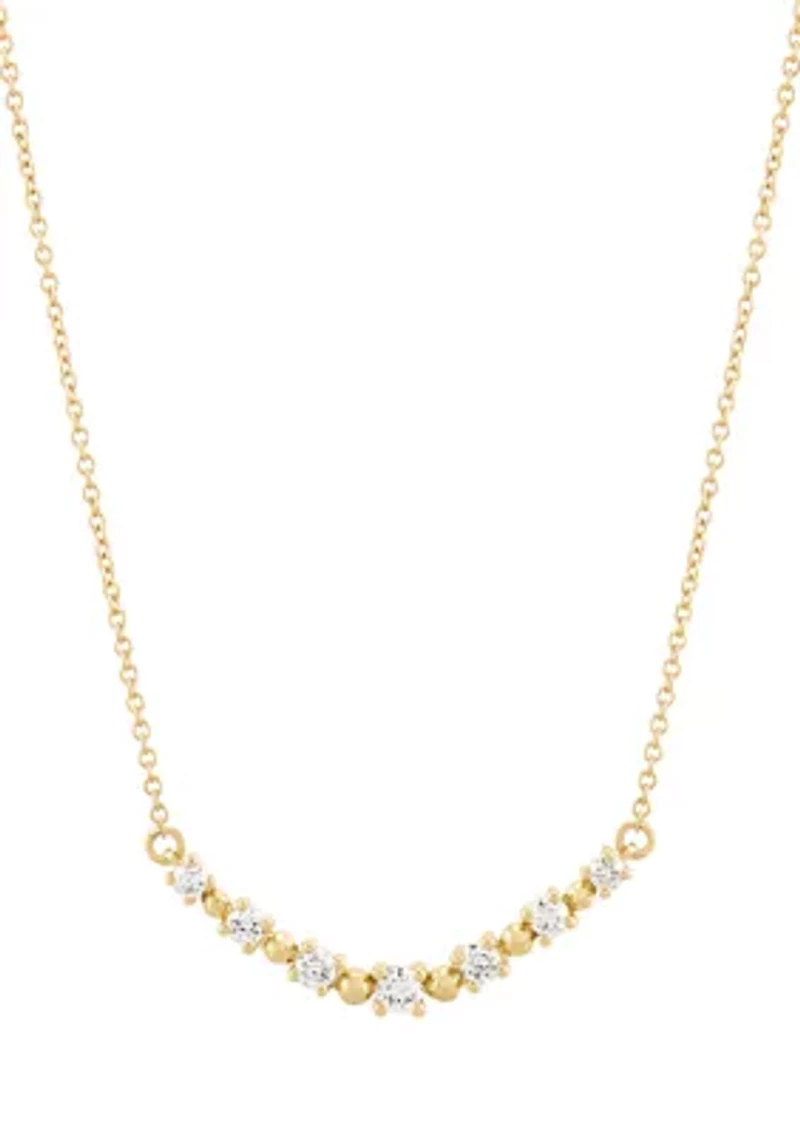 Lab Grown 1/3 ct. t.w. Diamond Necklace in 10K Yellow Gold