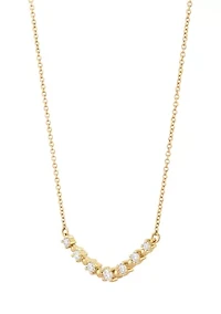 Lab Grown 1/3 ct. t.w. Diamond Necklace in 10K Yellow Gold