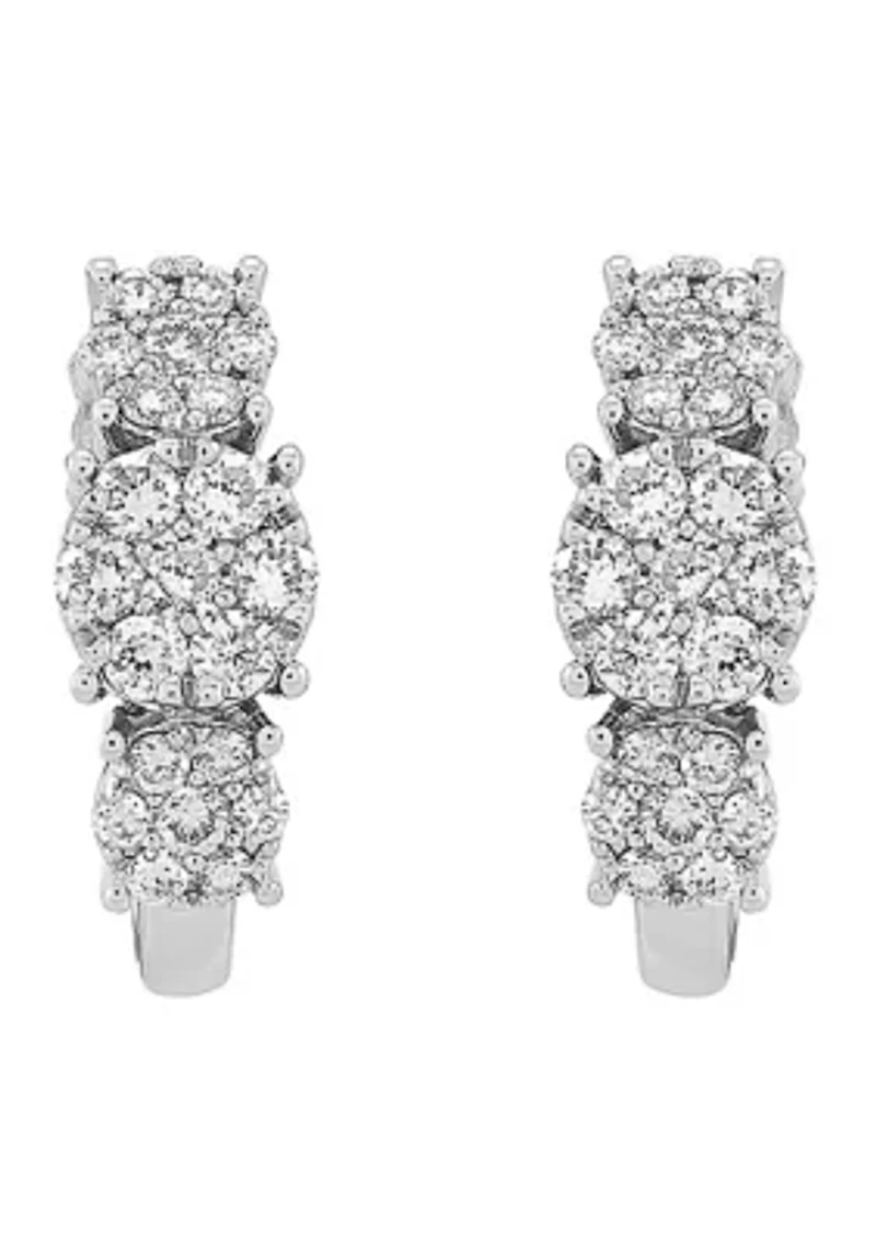 ct. t.w. Lab-Grown Diamond Earrings in Sterling Silver