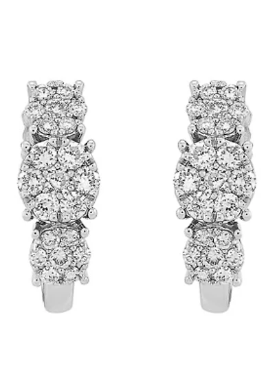 ct. t.w. Lab-Grown Diamond Earrings in Sterling Silver