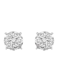 1/2 ct. t.w. Lab Created Diamond Earrings in 10K White Gold