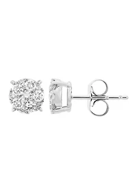 1/2 ct. t.w. Lab Created Diamond Earrings in 10K White Gold