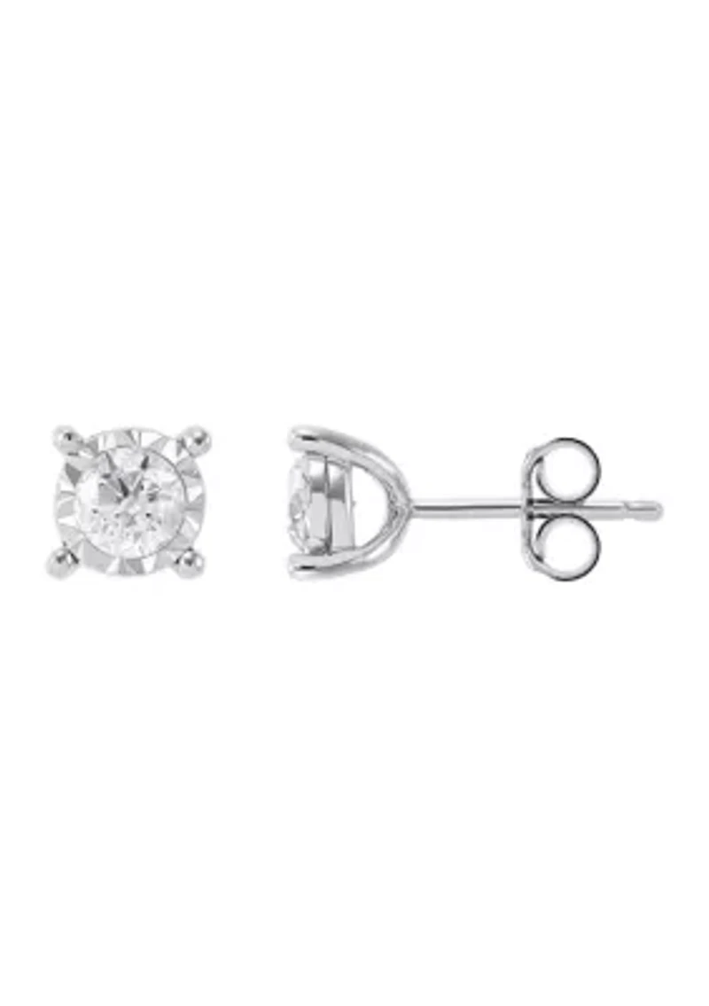 1/2 ct. t.w. Diamond Earrings in Sterling Silver