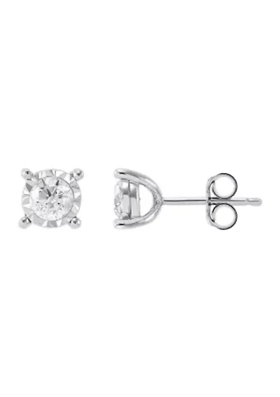 1/2 ct. t.w. Diamond Earrings in Sterling Silver