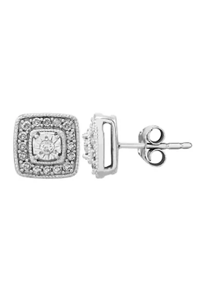 1/4 ct. t.w. Diamond Stud Earrings in Sterling Silver 
