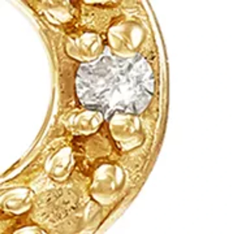 Diamond Accent Clover Earrings in 14K Yellow Gold