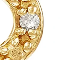 Diamond Accent Clover Earrings in 14K Yellow Gold