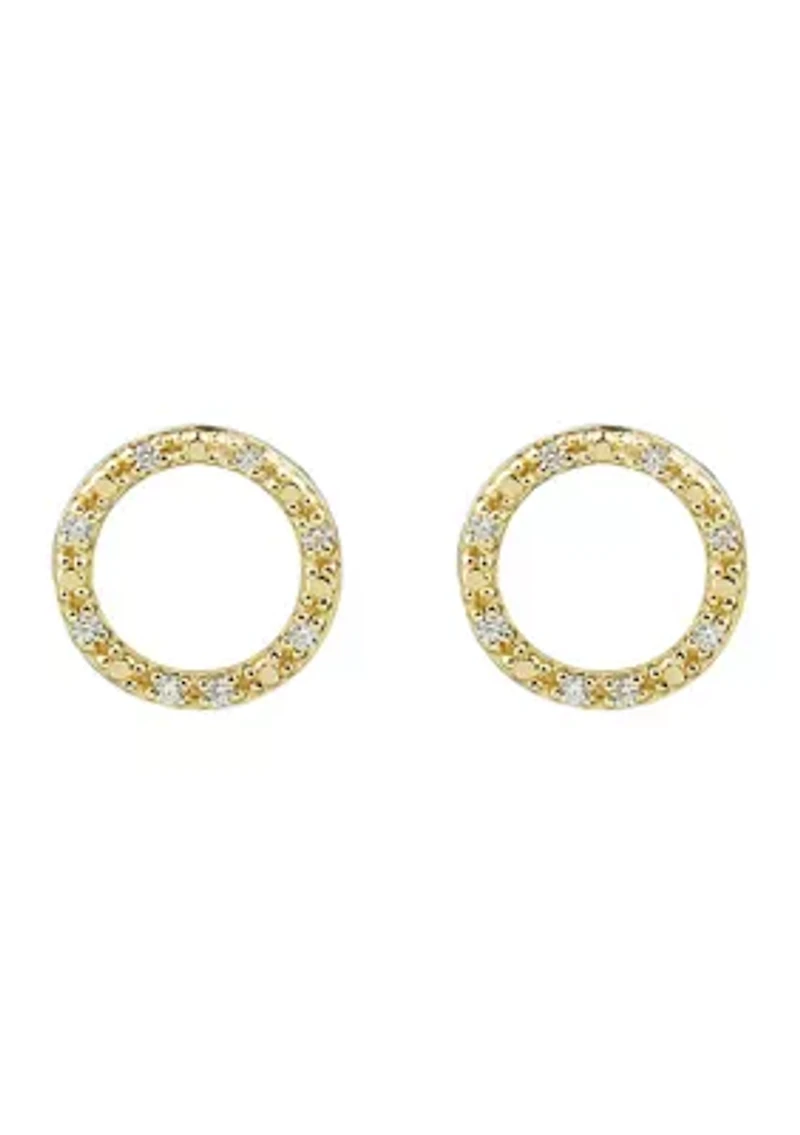 1/10 ct. t.w. Diamond Earrings in 10K Yellow Gold