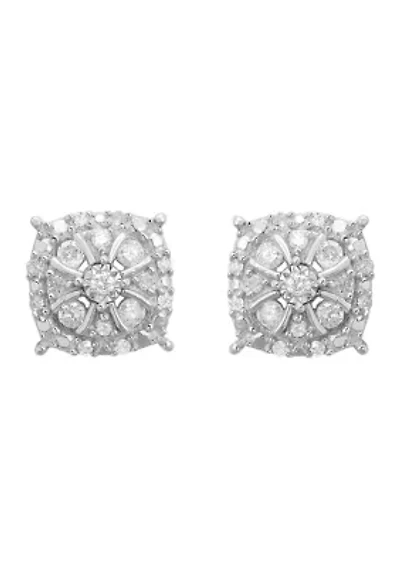 1/4 ct. t.w. Diamond Earrings in Sterling Silver  