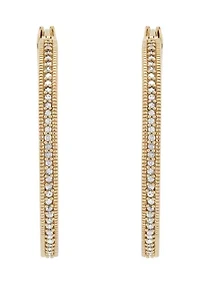 1/2 ct. t.w. Diamond Hoop Earrings in Sterling Silver 