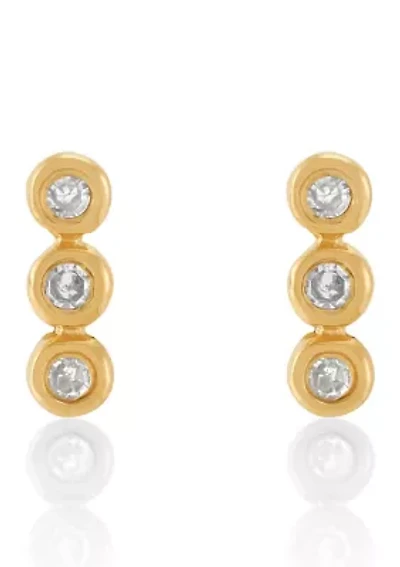 Diamond Accent Earrings in 14K Yellow Gold