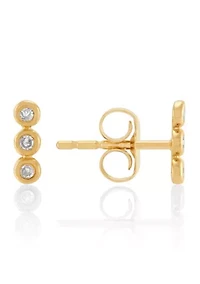 Diamond Accent Earrings in 14K Yellow Gold
