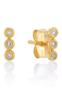 Diamond Accent Earrings in 14K Yellow Gold