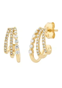 1/4 ct. t.w. Diamond Earrings in 14K Yellow Gold