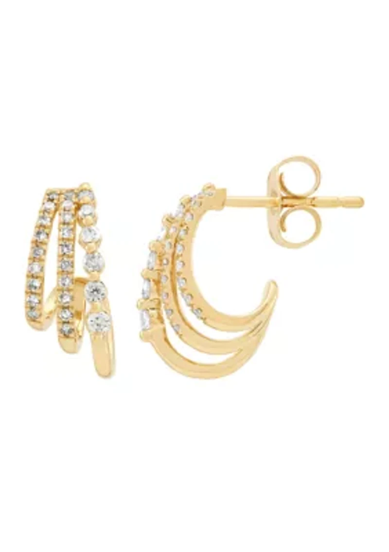 1/4 ct. t.w. Diamond Earrings in 14K Yellow Gold