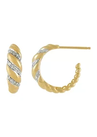 1/5 ct. t.w. Diamond Huggie Earrings - Gold Over Sterling Silver