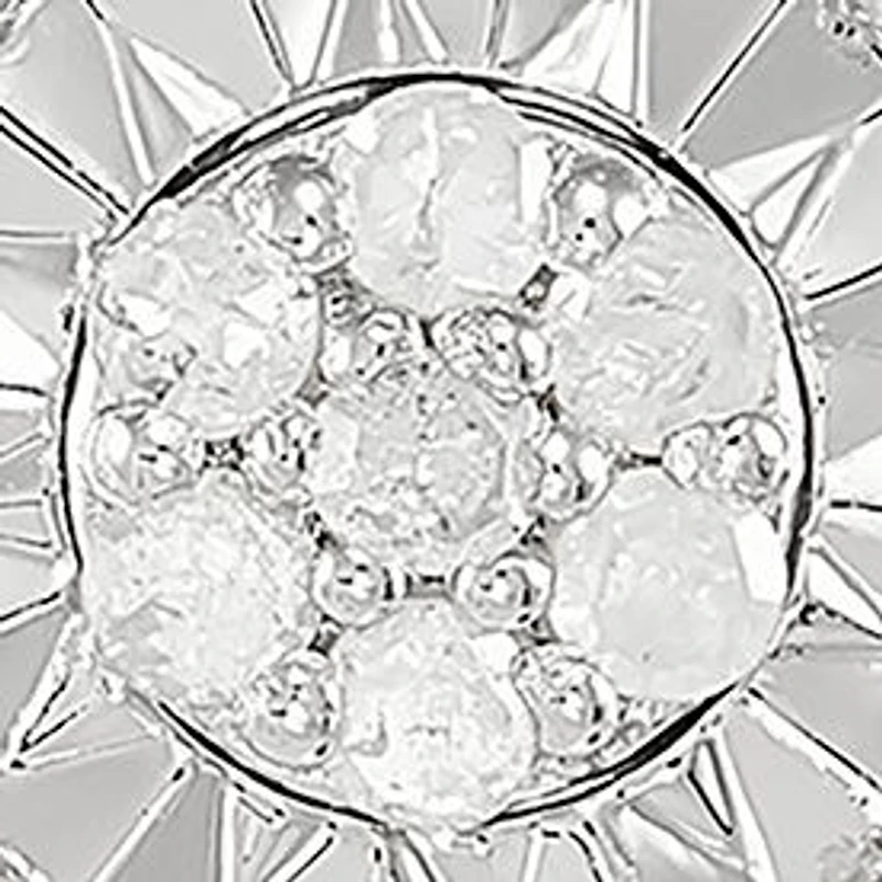 1/10 ct. t.w. Diamond Square Stud Earrings in Sterling Silver