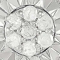 1/10 ct. t.w. Diamond Square Stud Earrings in Sterling Silver