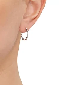 1/10 ct. t.w. Diamond Hoop Earrings in Sterling Silver