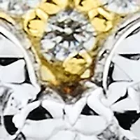 1/10 ct. t.w. Diamond Heart Earrings in Gold Over Sterling Silver