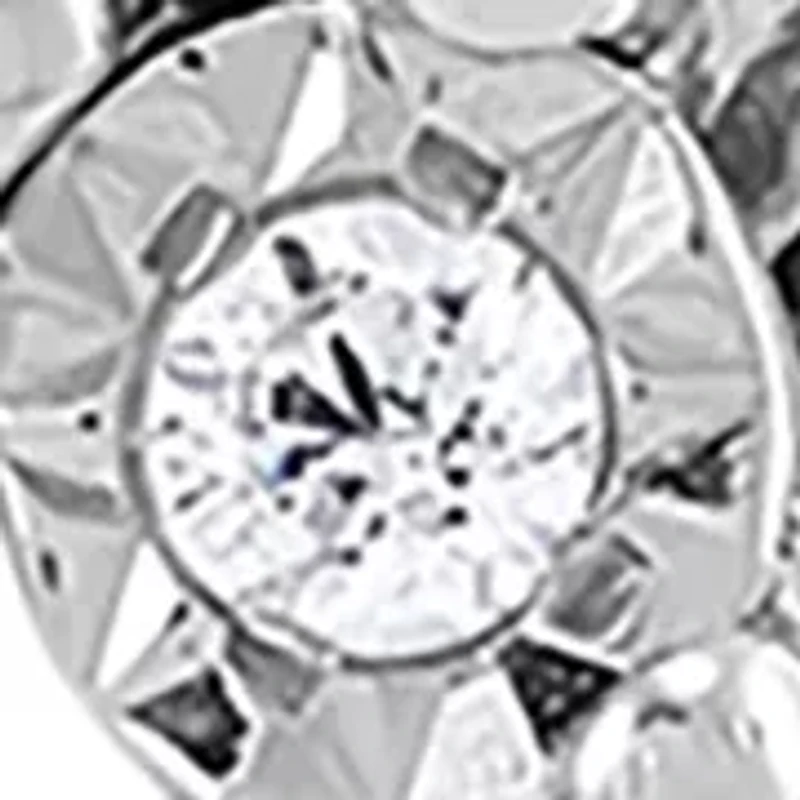 1/5 ct. t.w. Lab Created Diamond Hoop Earrings in Sterling Silver