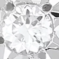 Lab Grown 1/3 ct. t.w. Diamond Huggie Hoop Earrings in Sterling Silver