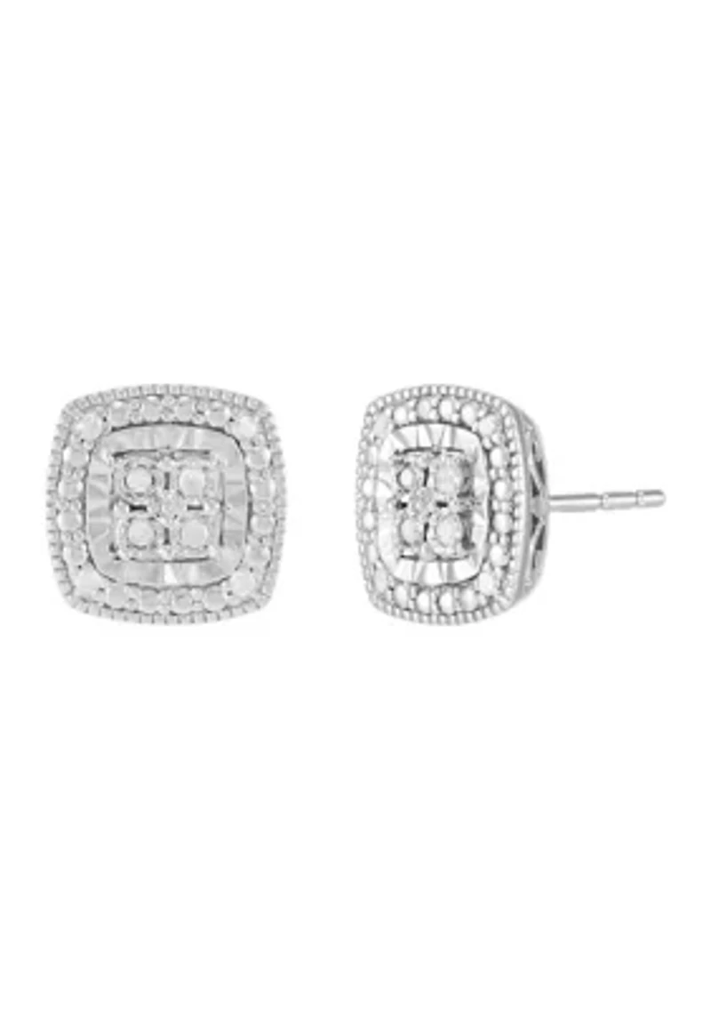 1/10 ct. t.w. Diamond Earrings in Sterling Silver