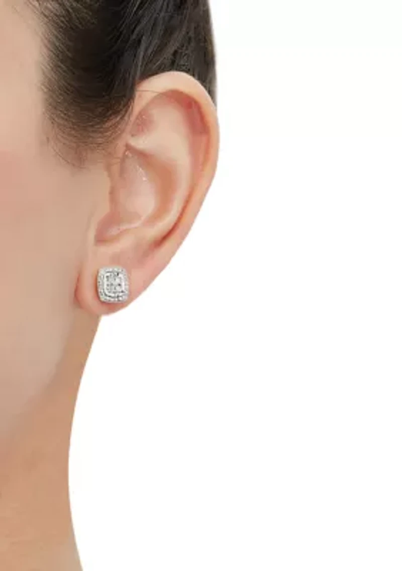 1/10 ct. t.w. Diamond Earrings in Sterling Silver