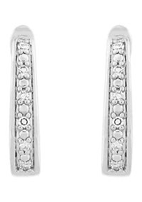  1/10 ct. t.w. Lab Diamond Hoop Earring in Sterling Silver