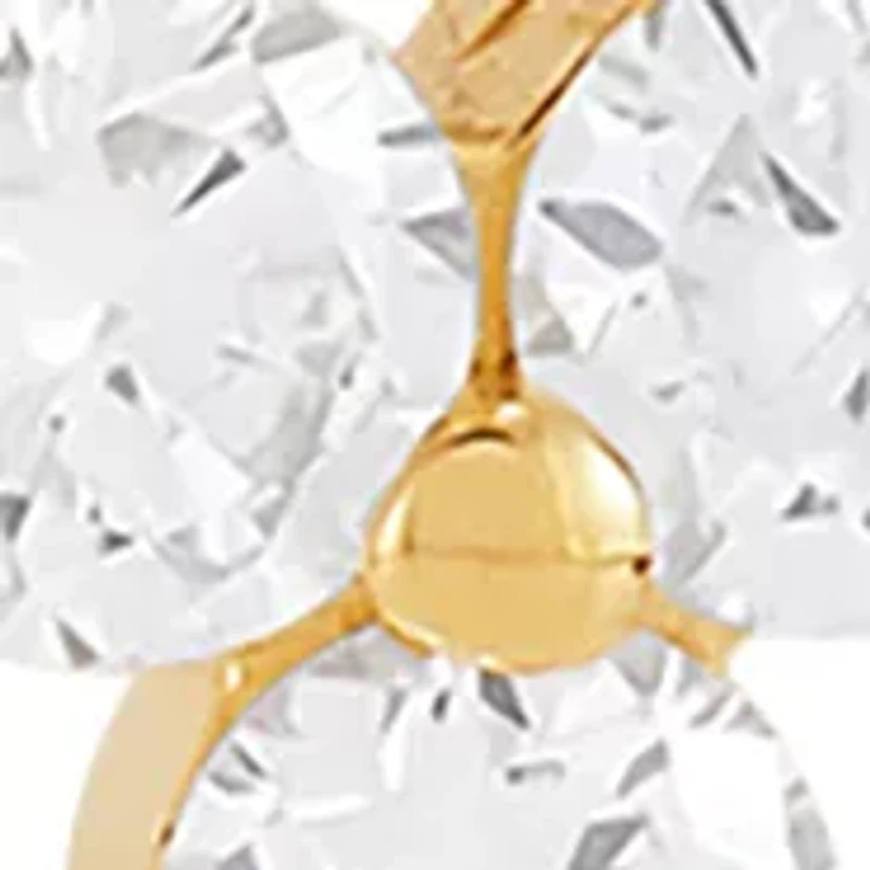 1/2 ct. t.w. Drop Lab Grown Diamond Hoop Earrings in 10K Yellow Gold