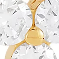 1/2 ct. t.w. Drop Lab Grown Diamond Hoop Earrings in 10K Yellow Gold